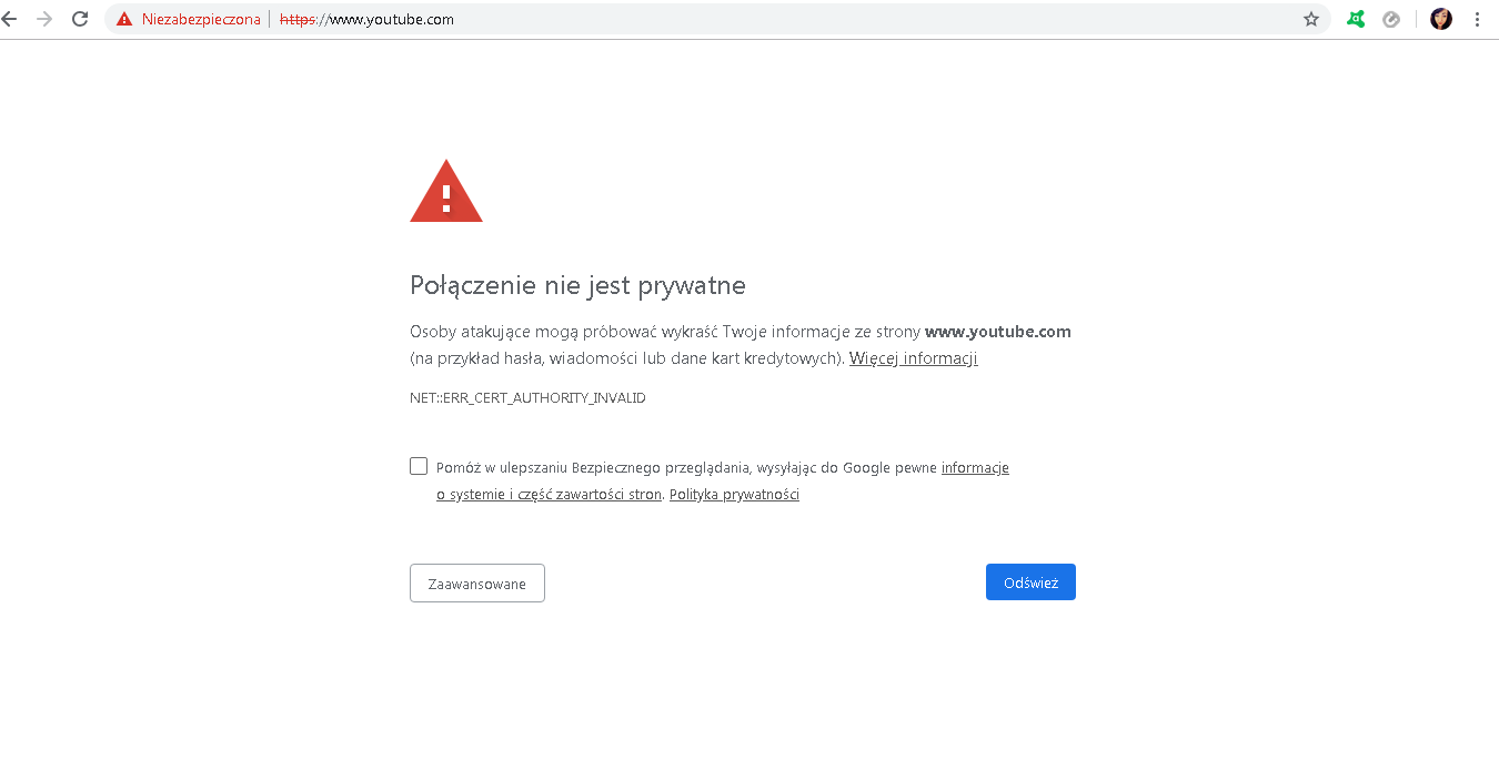 Połączenie nie jest prywatne w Chrome – jak naprawić?